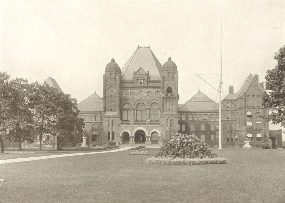 TORONTO. Ontario Parliament Buildings – Queen's Park 1900 old antique print